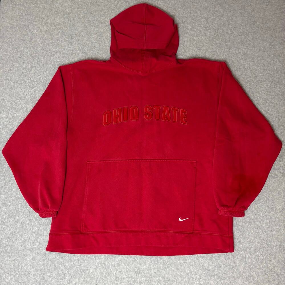 Vintage Nike Team Ohio State Buckeyes Pullover Hoodie Men's Large Sweatshirt